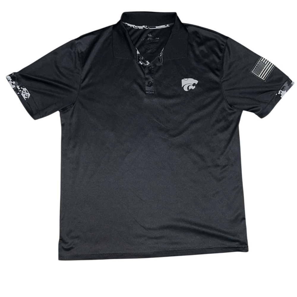 Men's Colosseum Gray/Camo KState Wildcats OHT Polo Size L